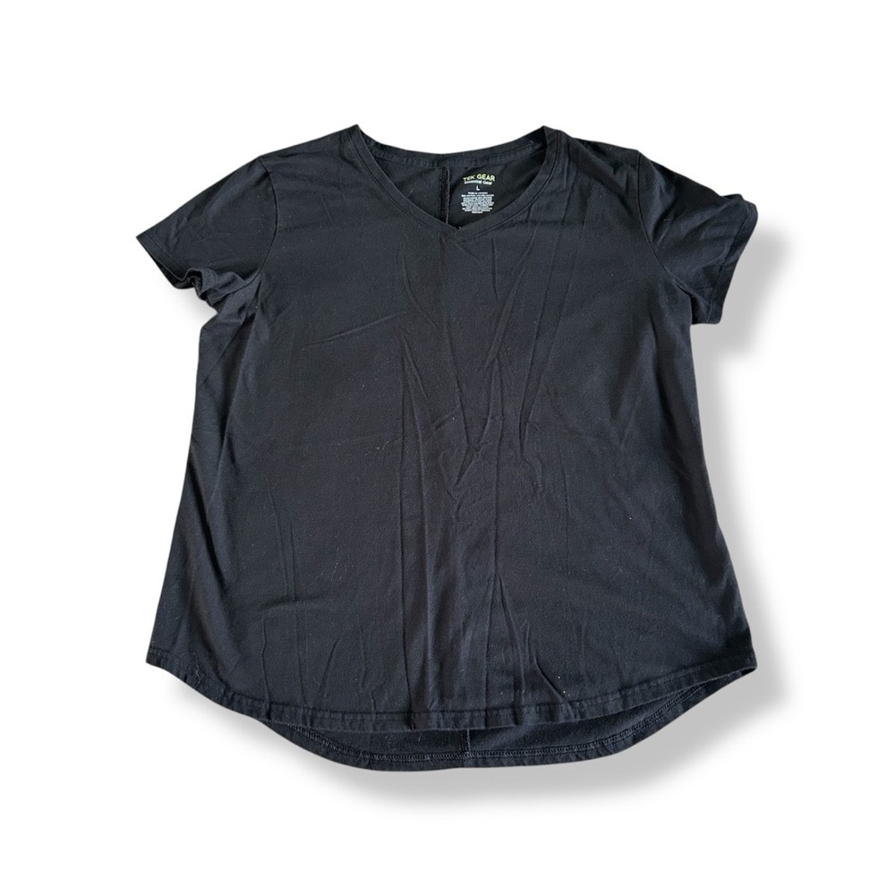 [Tek Gear] Black V-Neck Athletic Top